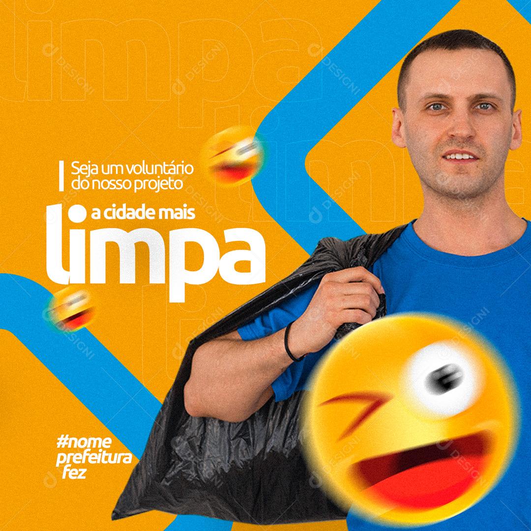 Post Prefeitura A Cidade Mais Limpa Social Media PSD Editável