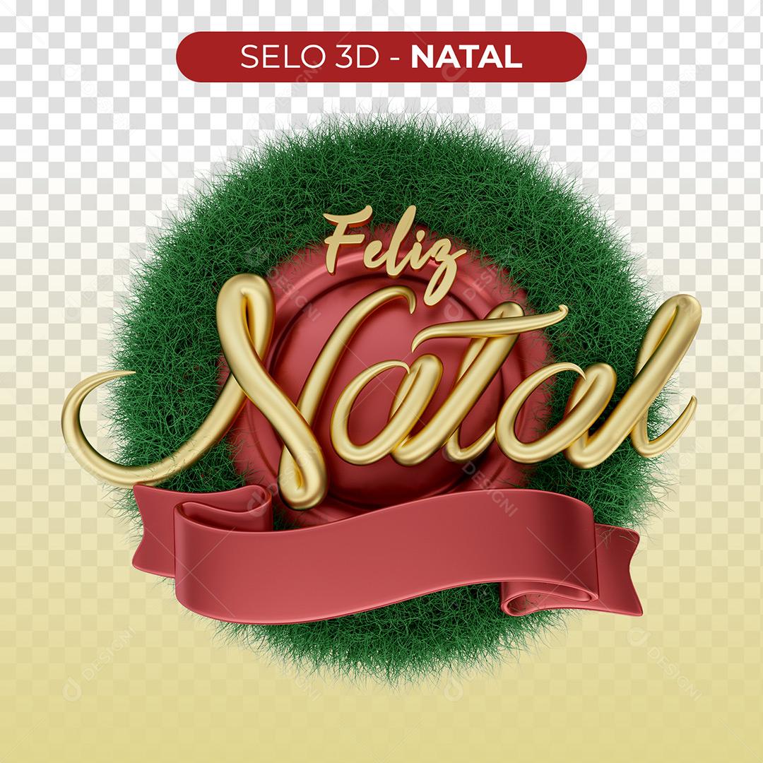 Merry Christmas Stamp For Transparent PNG Composition