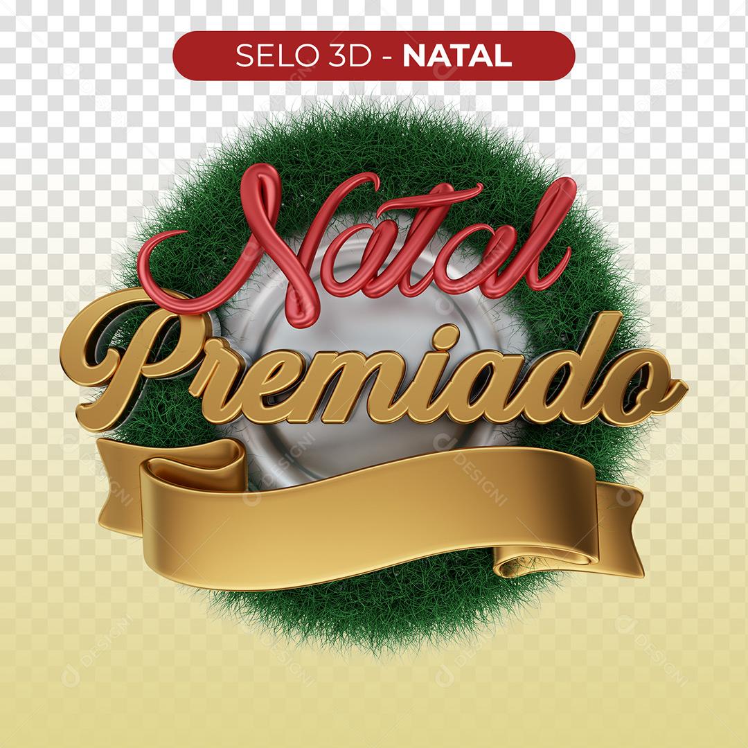 Selo Natal Premiado Para Composição PNG Transparente