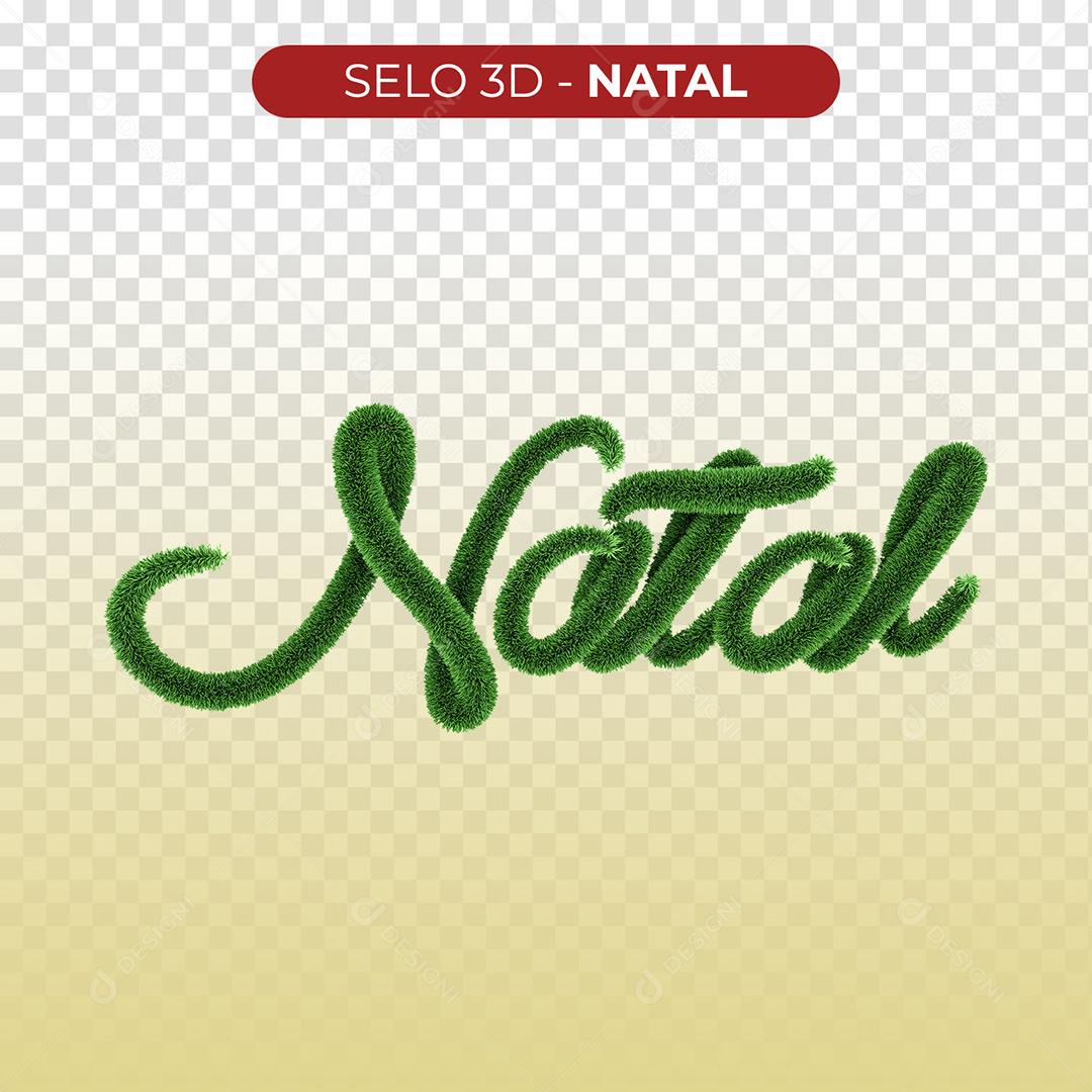 3D Christmas Stamp For Transparent PNG Composition