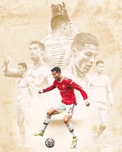 Feed Flayer Cristiano Ronaldo Jogador Social Media PSD Editavel