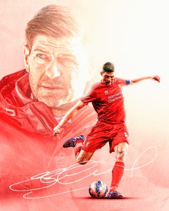 Feed Flayer Jogador Gerrard Social Media PSD Editável