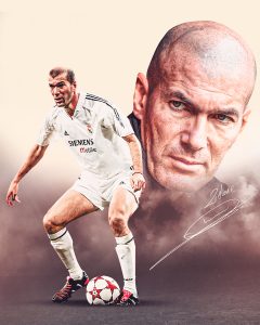 Feed Flayer Zinédine Zidane Jogador Social Media PSD Editável