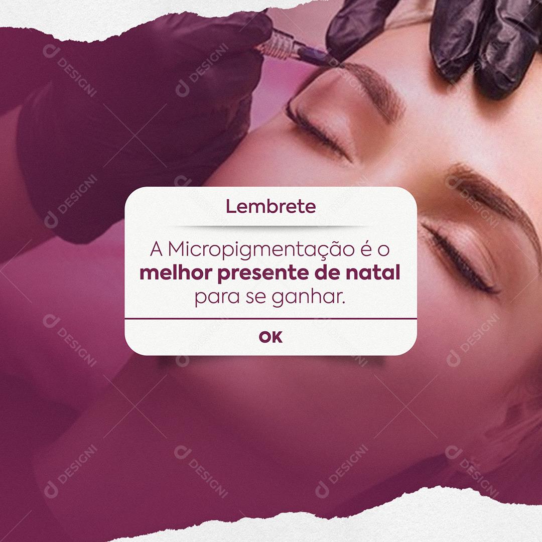 Clínica A Micropigmentação É O Melhor Presente De Natal Social Media PSD Editável