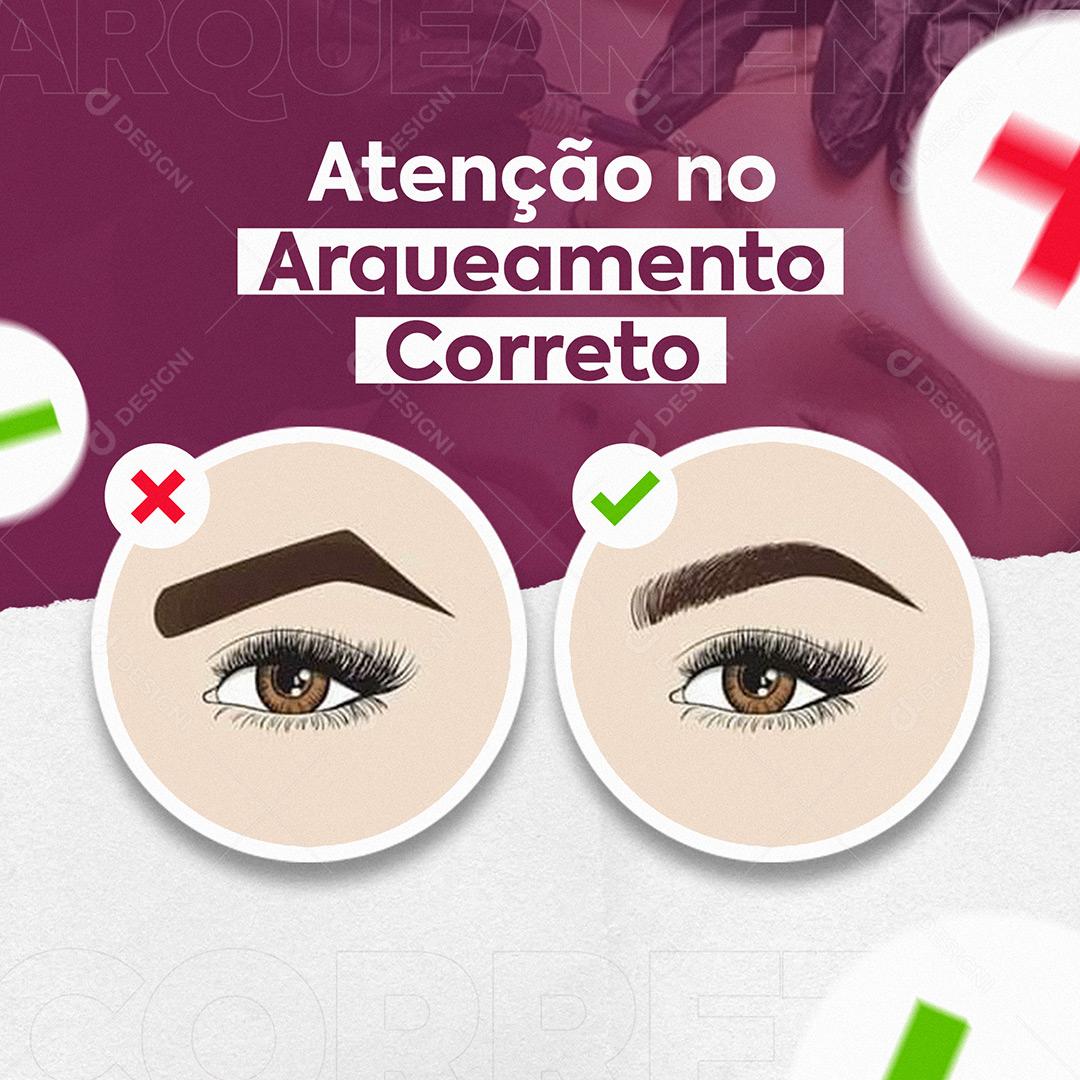 Clínica Atenção No Arqueamento Correto Social Media PSD Editável