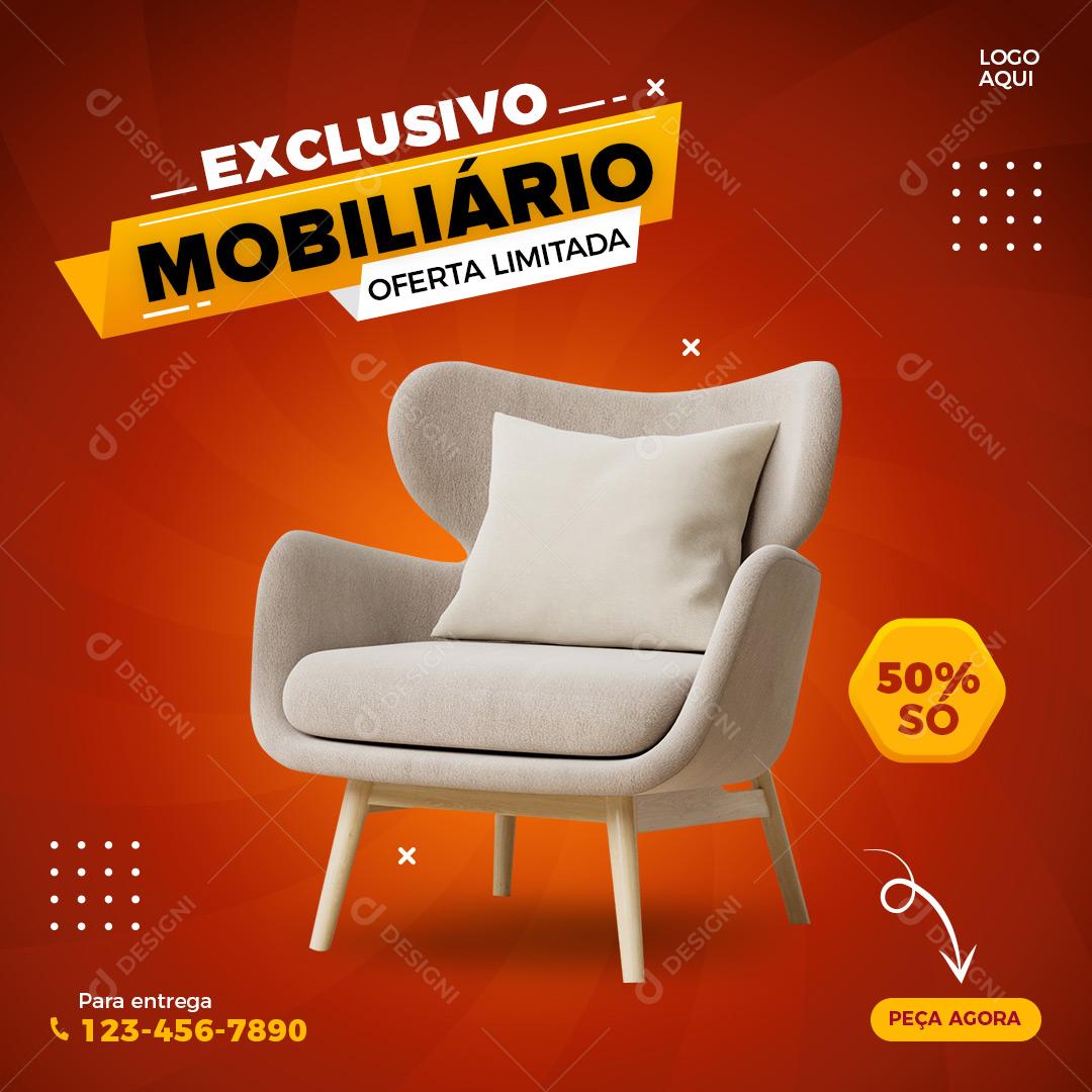 Imobiliário Exclusivo Ofertas Limitadas 50% Só Social Media PSD Editável