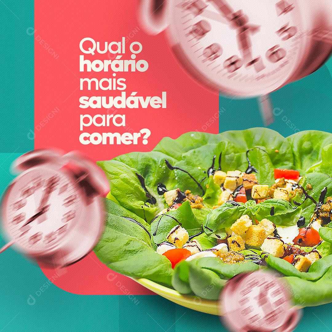 Post Nutritionist Healthy Schedule To Eat Social Media Editable PSD