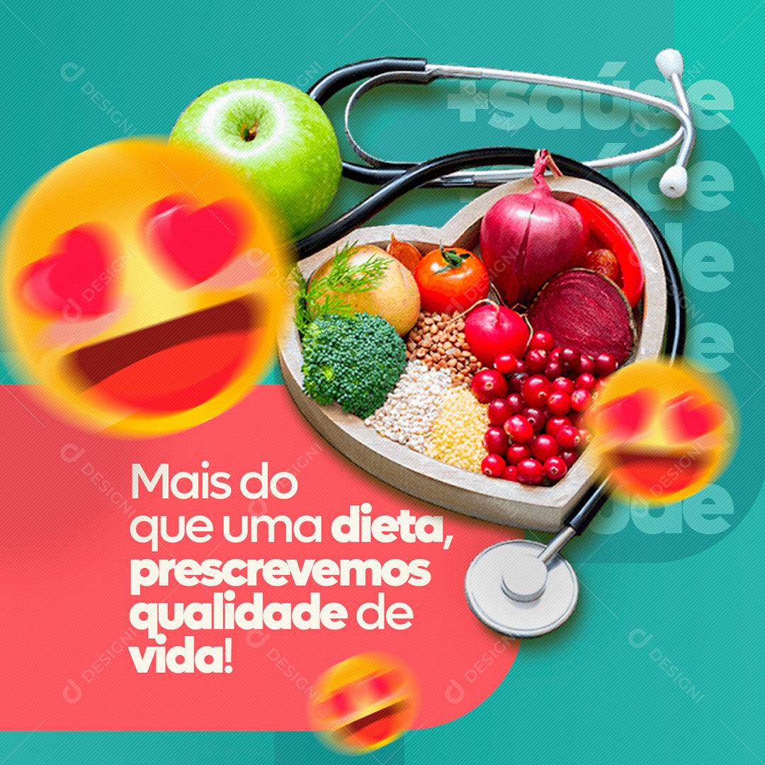 Post Nutricionista Dieta Social Media PSD Editável