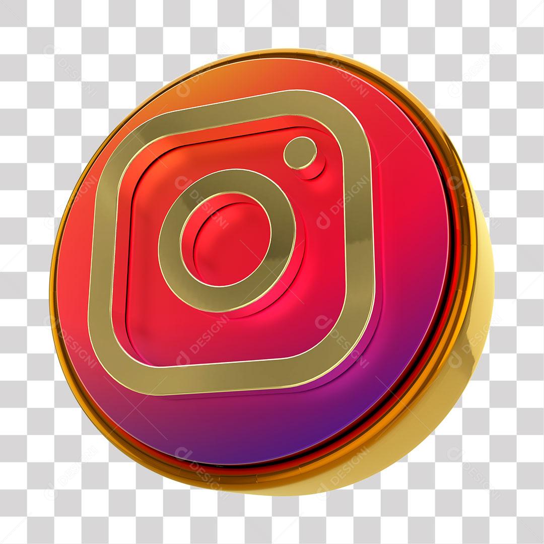 3D Icon Instagram Element For Composition PNG Transparent