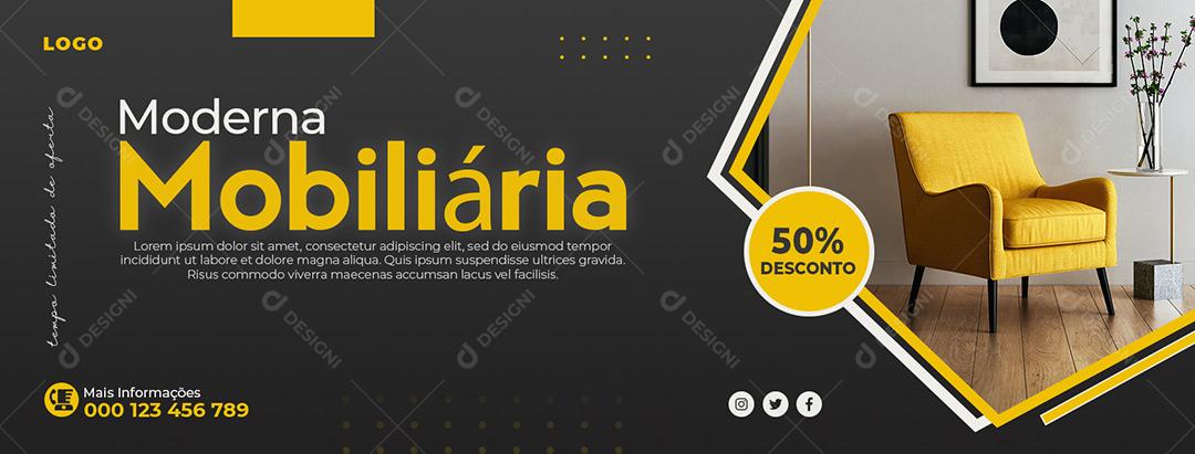 Banner Moderna Imobiliária Social Media PSD Editável