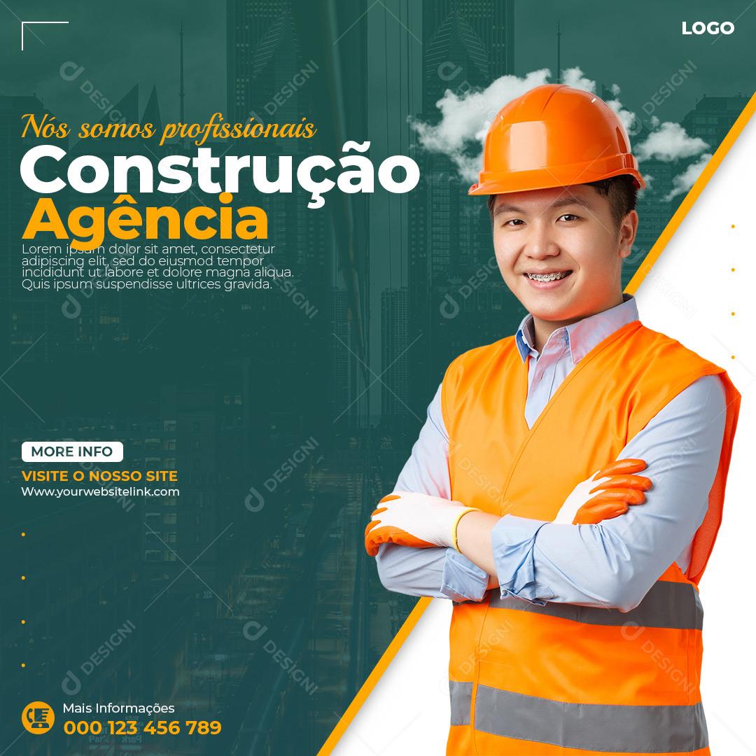 Social Media Nós Somos Profissionais Construções Agências PSD Editável