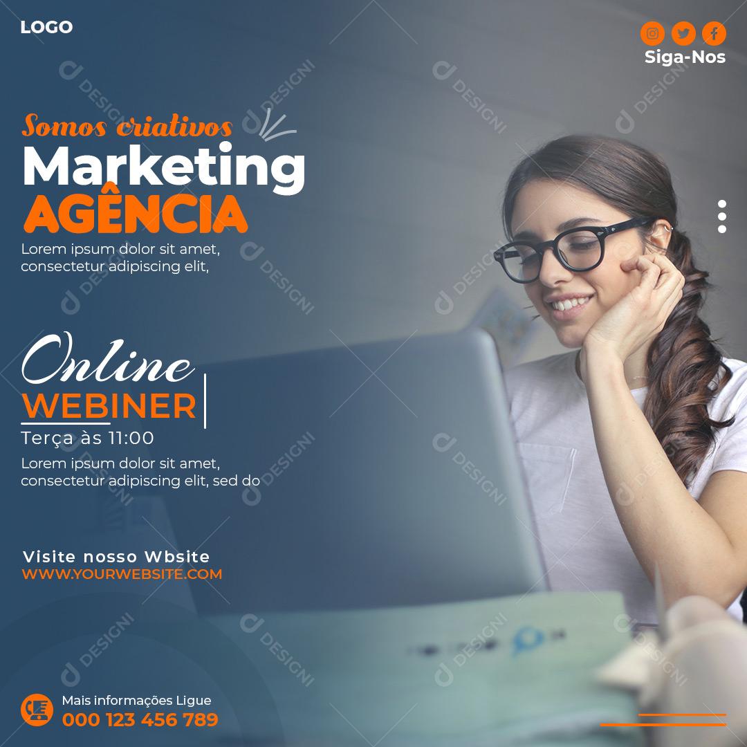 Social Media Marketing Digital Somos Criativos Agência PSD Editável