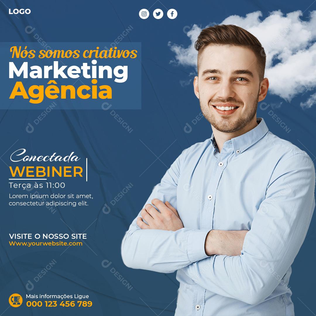 Marketing Digital Nós Somos Criativos Agências Social Media PSD Editável