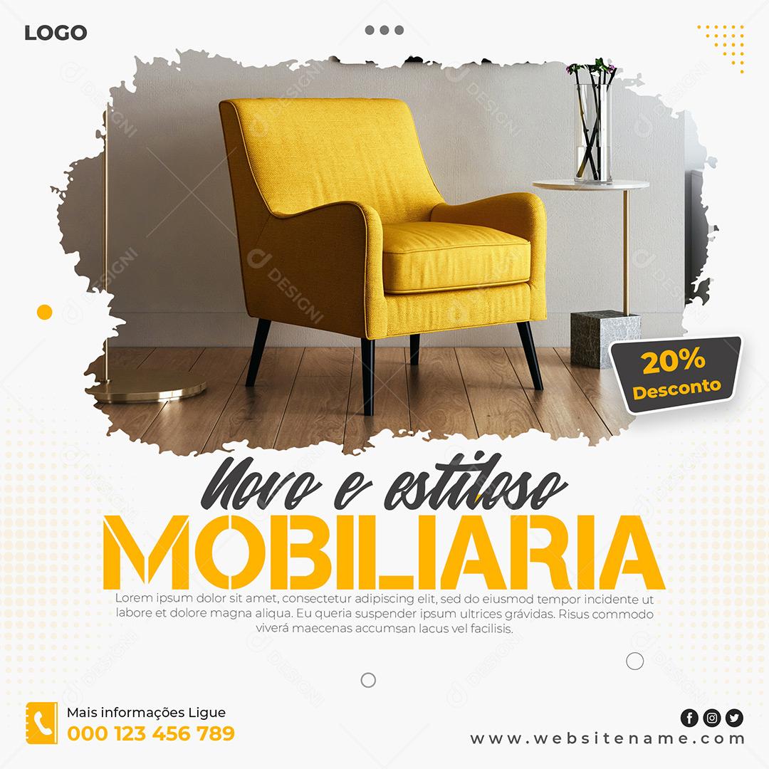 Imobiliária Novo E Estilo Social Media Imóvel PSD Editável