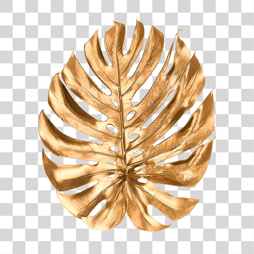 Folha Dourada Elemento Para Composição PNG Free