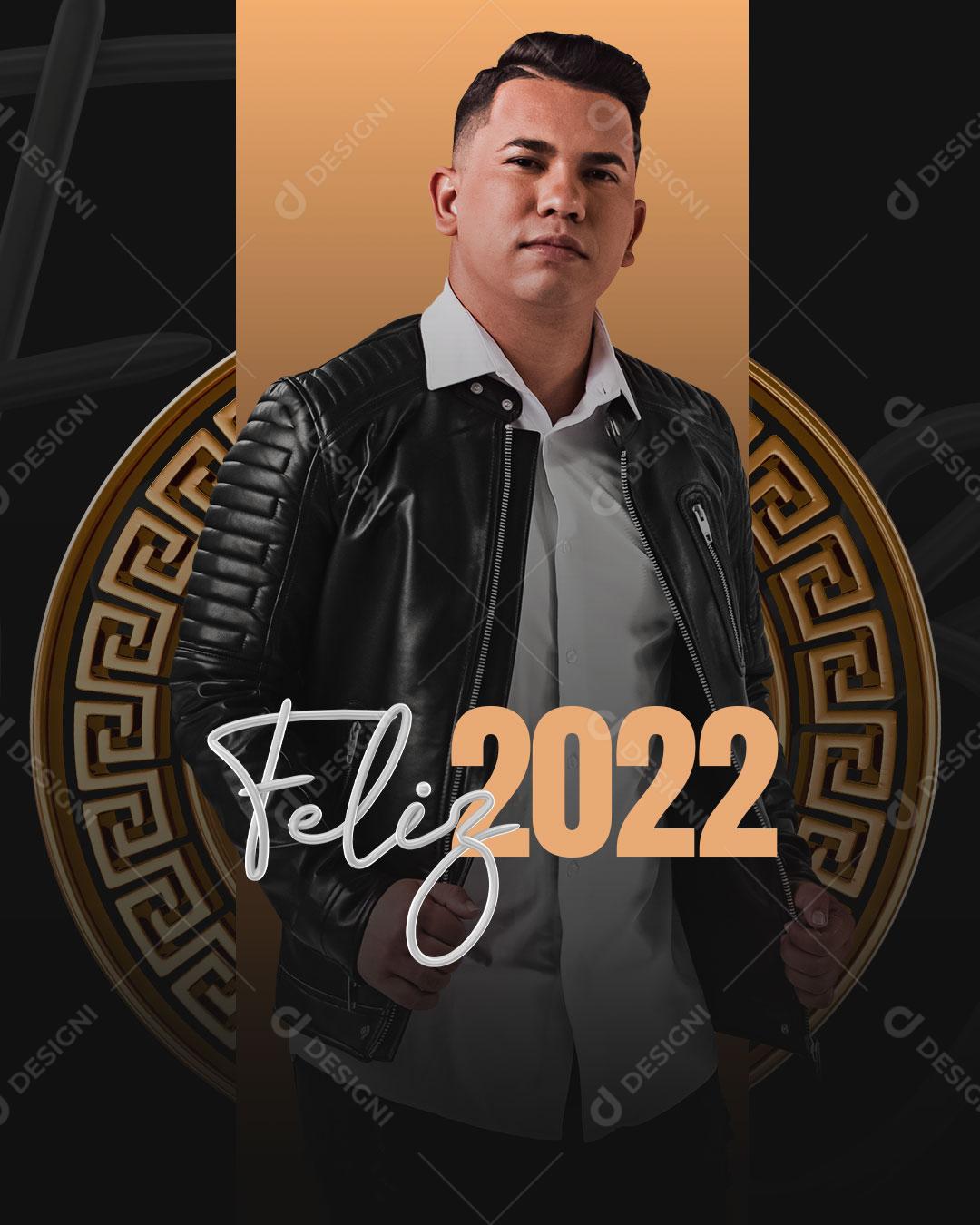 Social Media Template Feliz 2022 Ano Novo PSD Editável