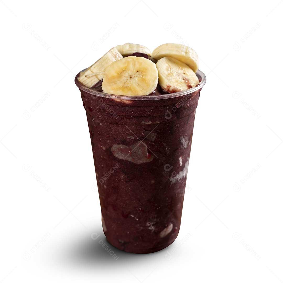 Copo de Açaí Sabor Variado Gelado Branco Imagem JPG