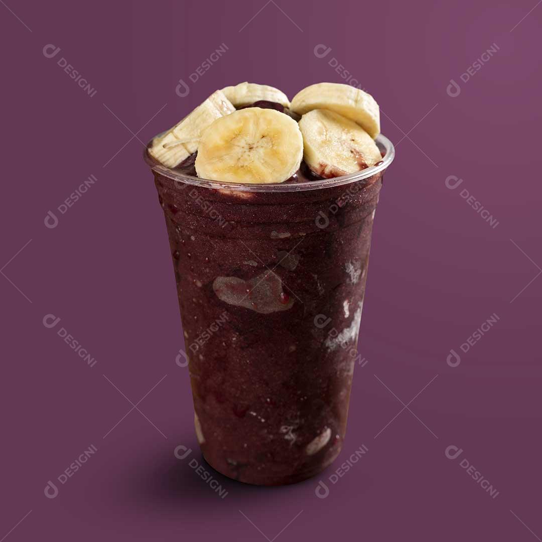 Copo de Açaí Sabor Variado Roxo Gelado Imagem JPG