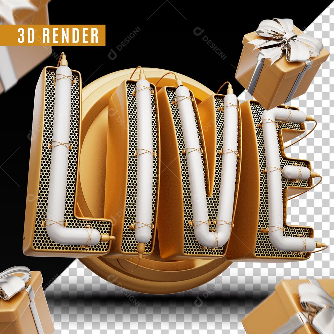 Selo 3D Para Composição Live Com Presentes Estrela Social Media PSD Editável