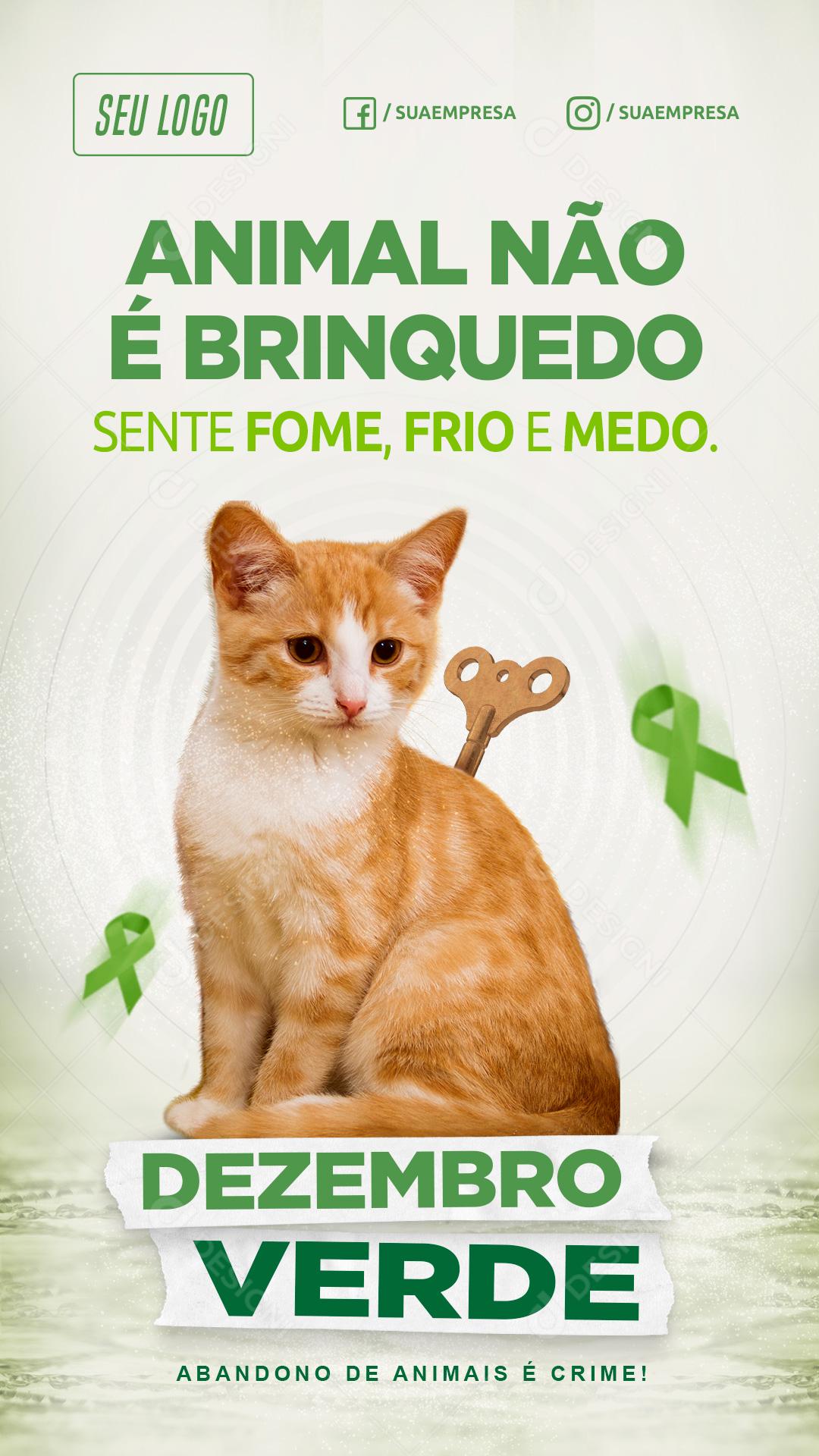 Animal Não e Brinquedo Sente Fome Frio e Medo Social Media PSD Editável