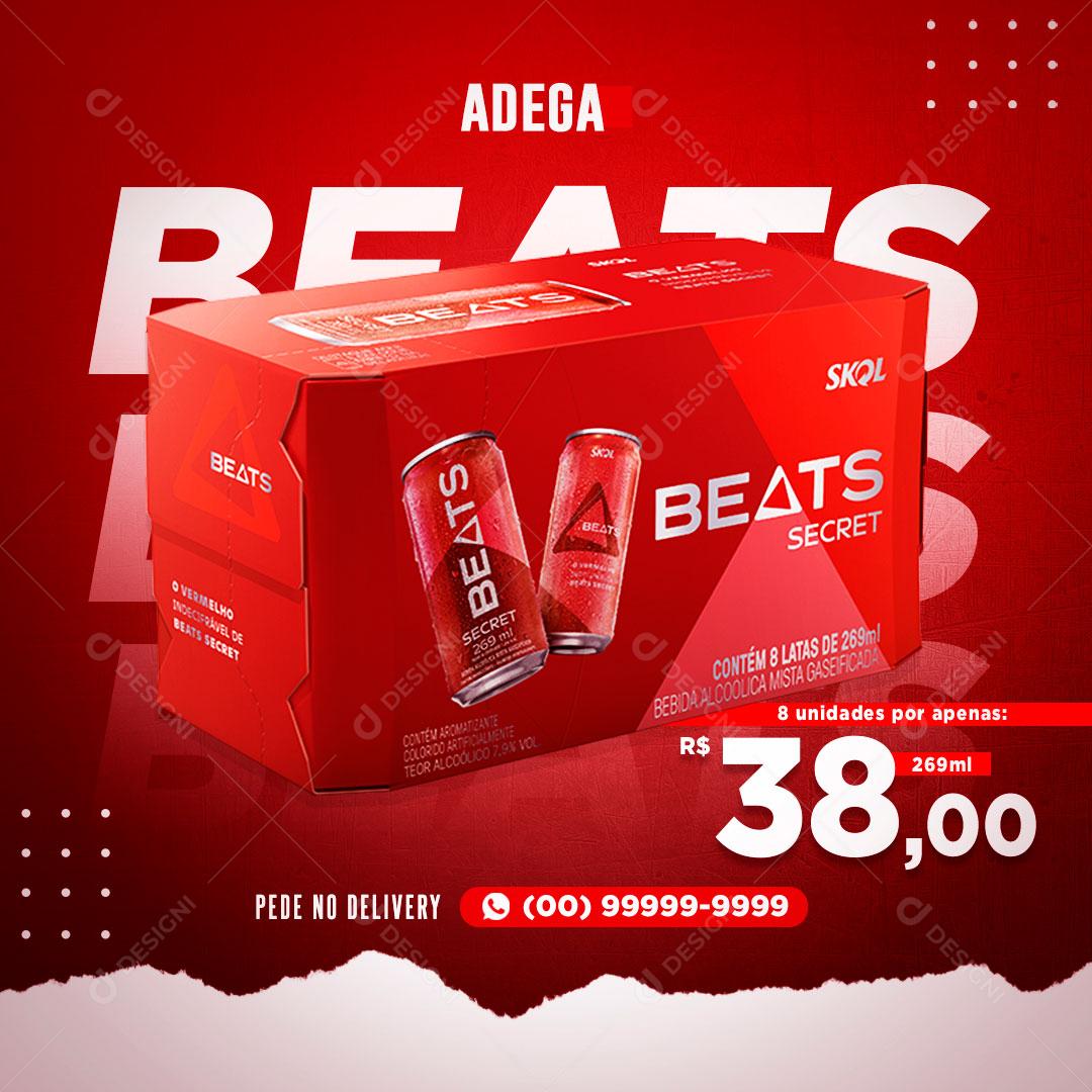 Social Media Distribuidora Cerveja Skol Beats PSD Editável