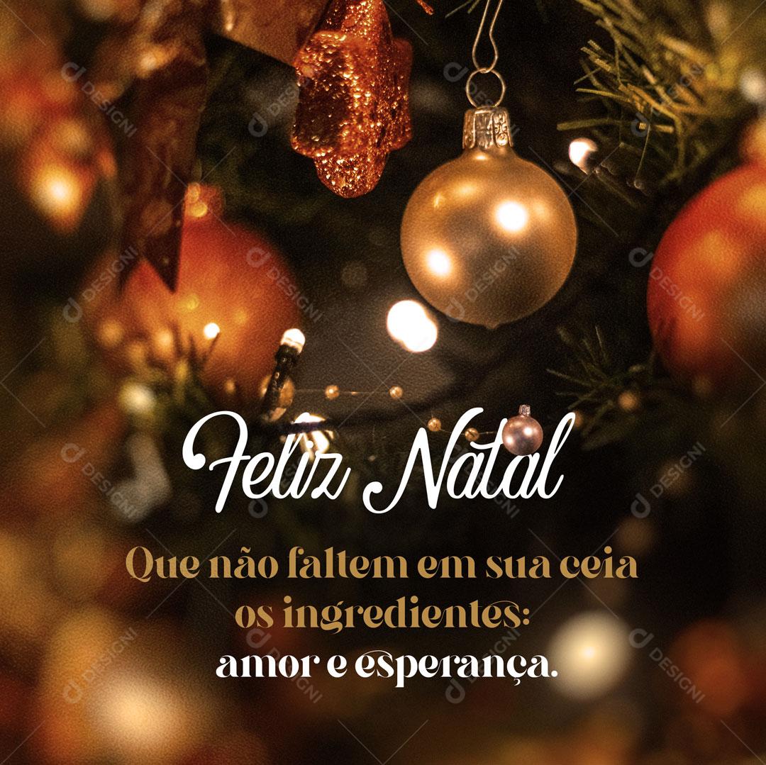 Feliz Natal Que não Faltem Em Sua Ceia Os Ingredientes Social Media PSD Editável