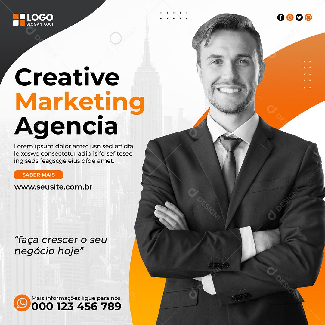 Marketing Digital Criativos Agências Social Media PSD Editável
