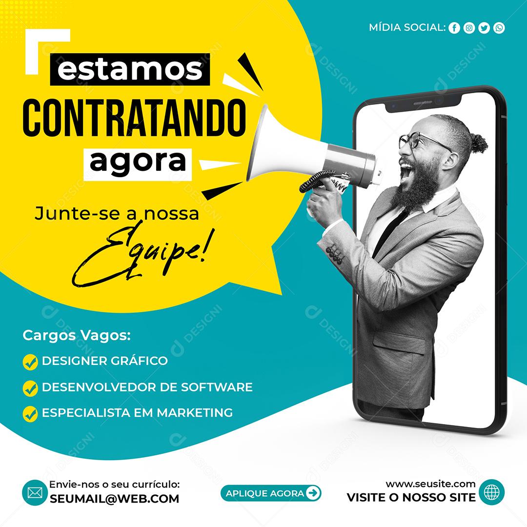 Agencies We're Hiring Now Social Media Editable PSD