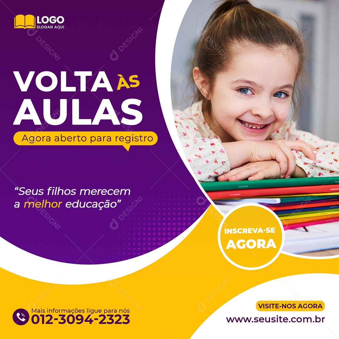 Back to School Your Children Deserve the Best Education Social Media Editable PSD