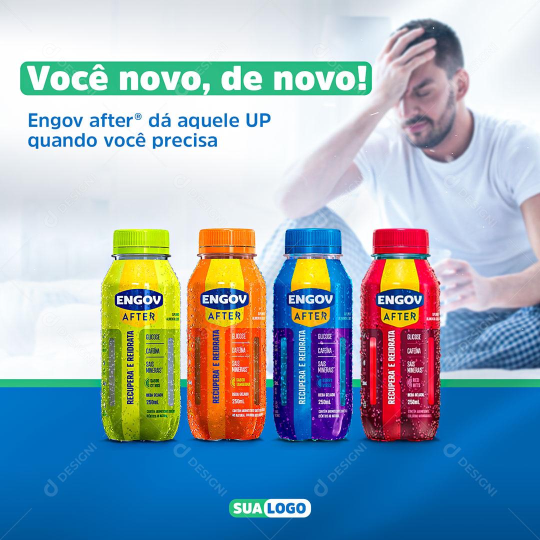 Post Feed Farmácia Você Novo de Novo Engov After Social Media PSD Editável