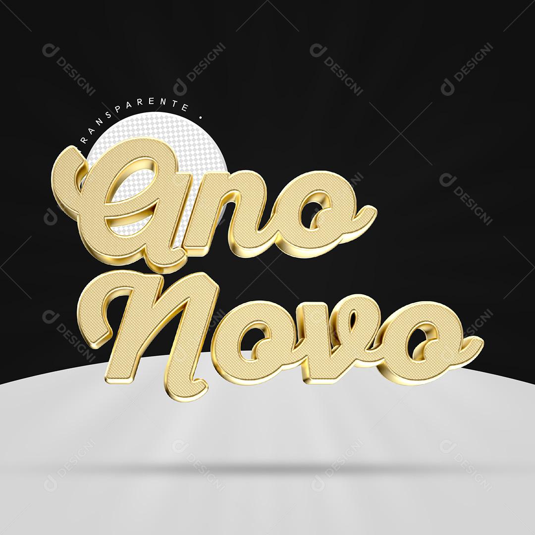 Texto 3D Para Composição Ano Novo PNG Transparente Sem Fundo