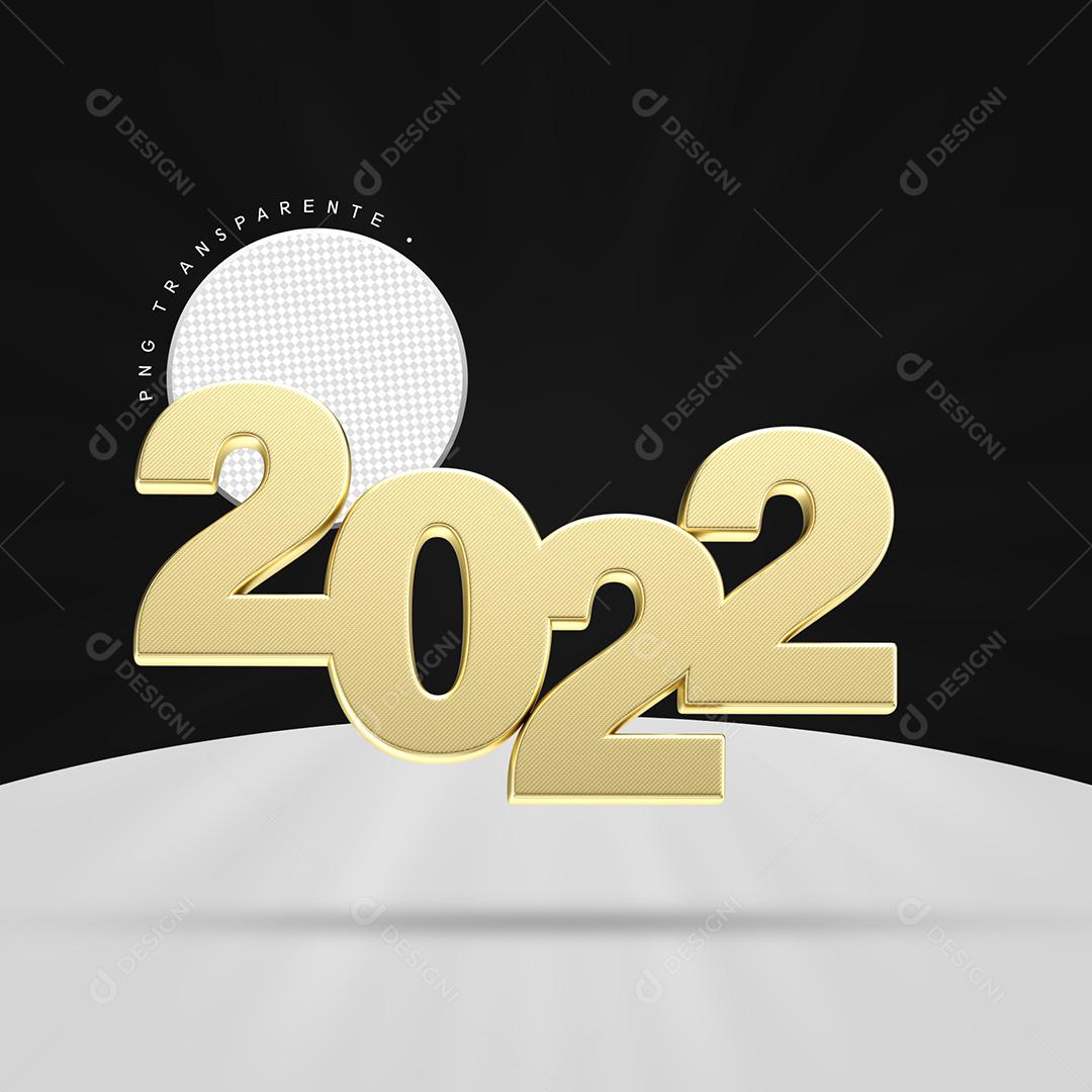 Elemento 3D Para Composição 2022 PNG Transparente Sem Fundo