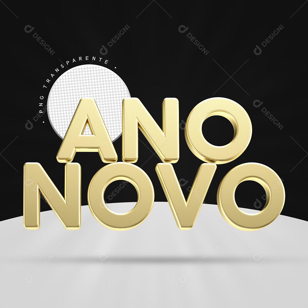 Texto 3D Para Composição Ano Novo PNG Transparente Sem Fundo