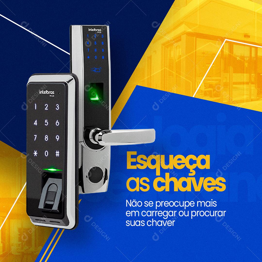 Segurança Esqueça As Chaves Social Media PSD Editável