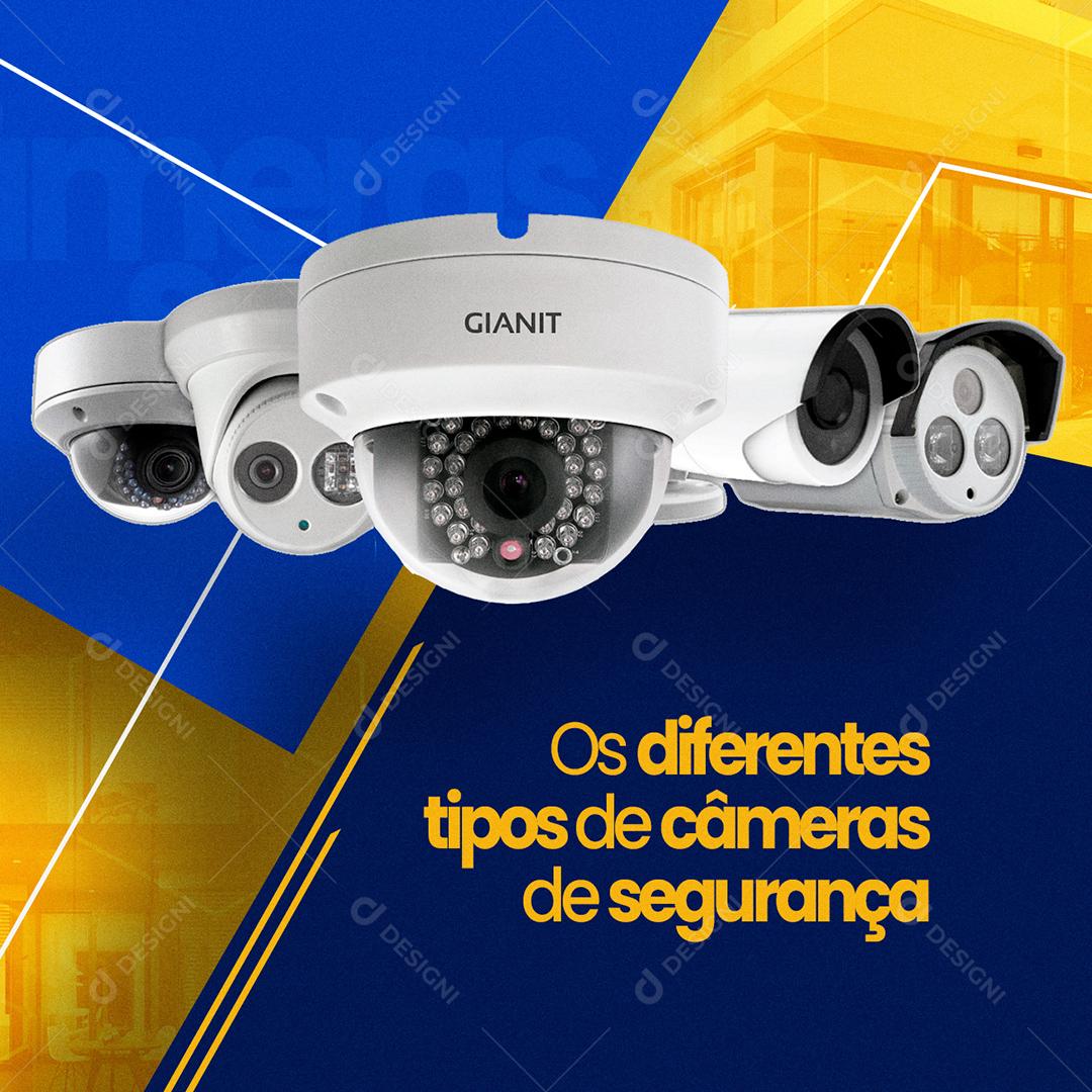 Câmera De Segurança Os Diferentes Tipos PSD Editável