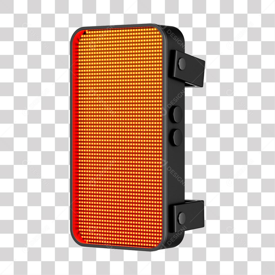 Painel de Led Elemento 3D Para Composição PNG Transparente