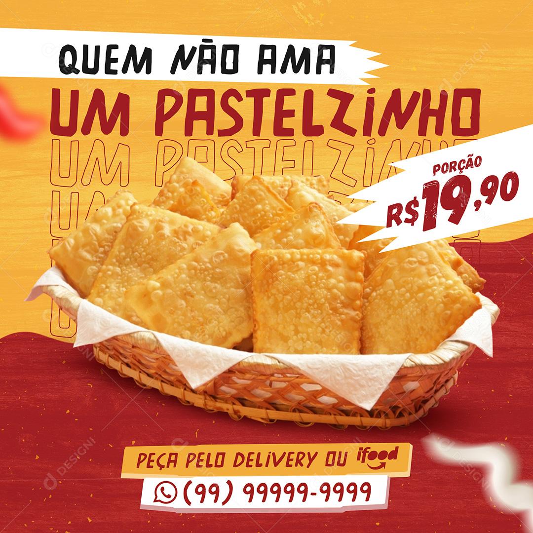 Post Salgados Um Pastelzinho Social Media PSD Editável