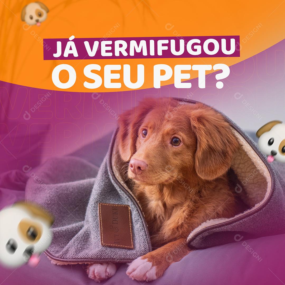 Post Petshop Já Vermefungou Seu Pet Social Media PSD Editável