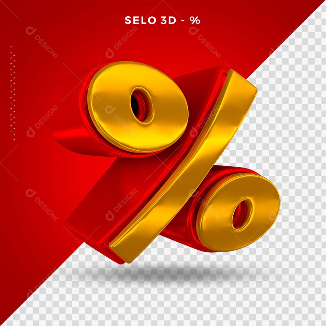 Ícone Porcentagem % Elemento Para Composição PSD