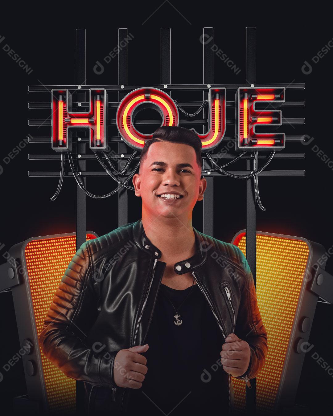 Social Media Flyer Template Hoje PSD Editável