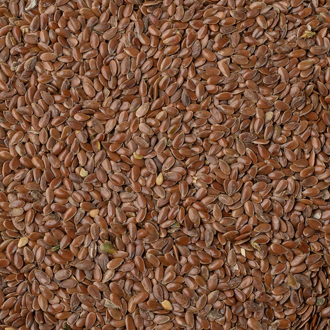 Foto Vista Superior Sementes Linhaça Marrons Imagem JPG