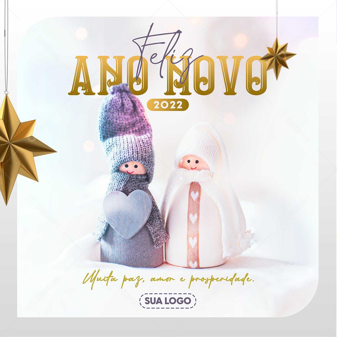 Post Feliz Ano Novo Social Media PSD Editável