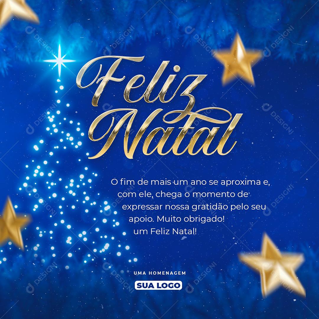 Post Feliz Natal Social Media PSD Editável