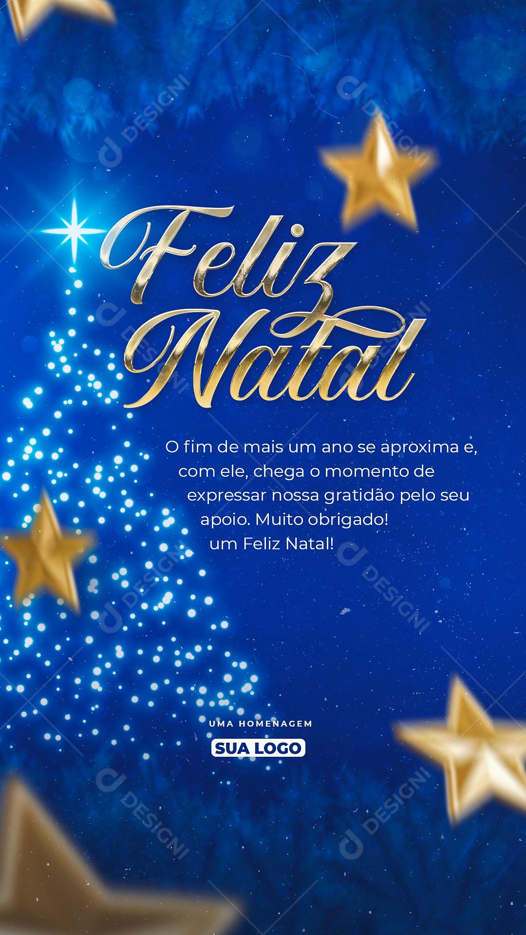 Post Feliz Natal Social Media PSD Editável