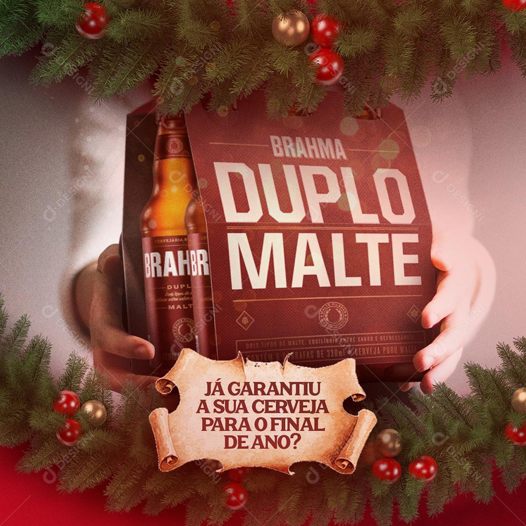 Bebidas Já Garantiu A Sua Cerveja Brahma Duplo Malte Social Media PSD Editável