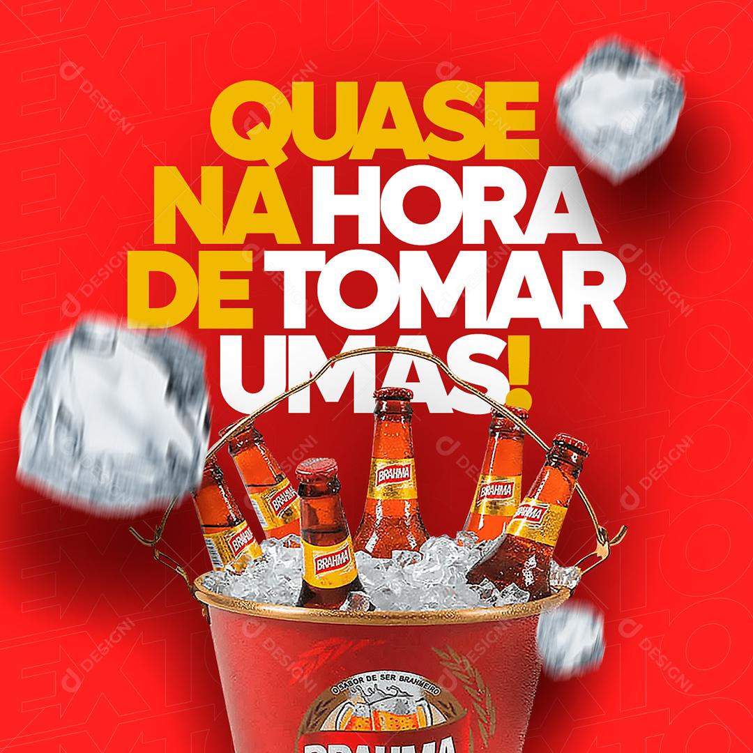 Bebidas Quase Na Hora De Tomar Umas Social Media PSD Editável