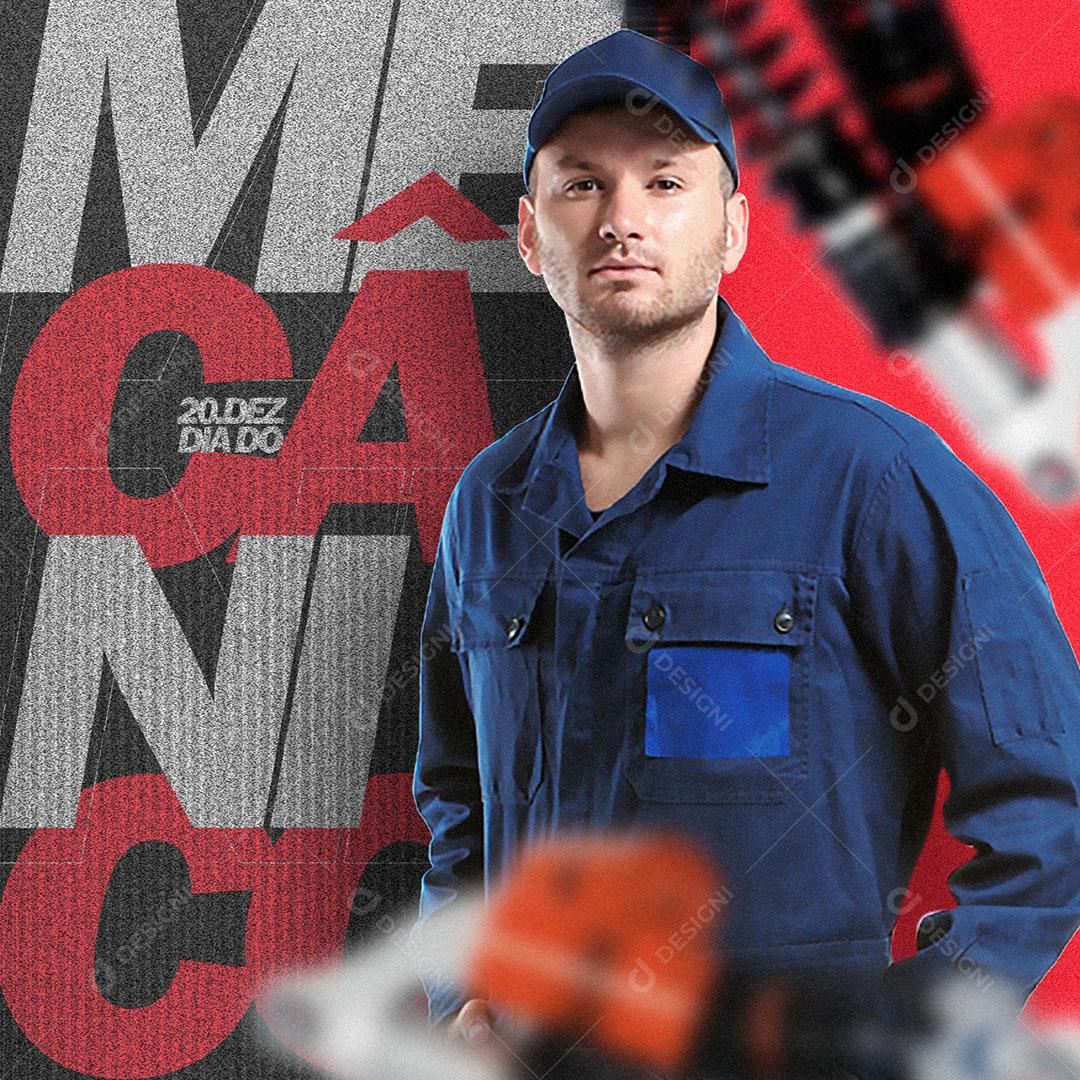 Post Feed Data Comemorativa Dia Do Mecânico 20 de Dezembro Social Media PSD Editável