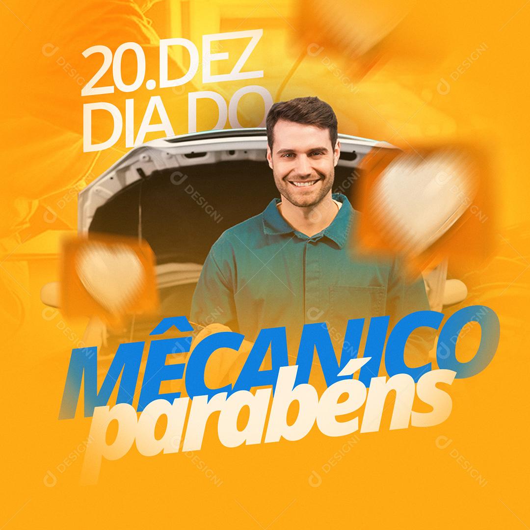 Post Dia Do Mecânico Social Media PSD Editável