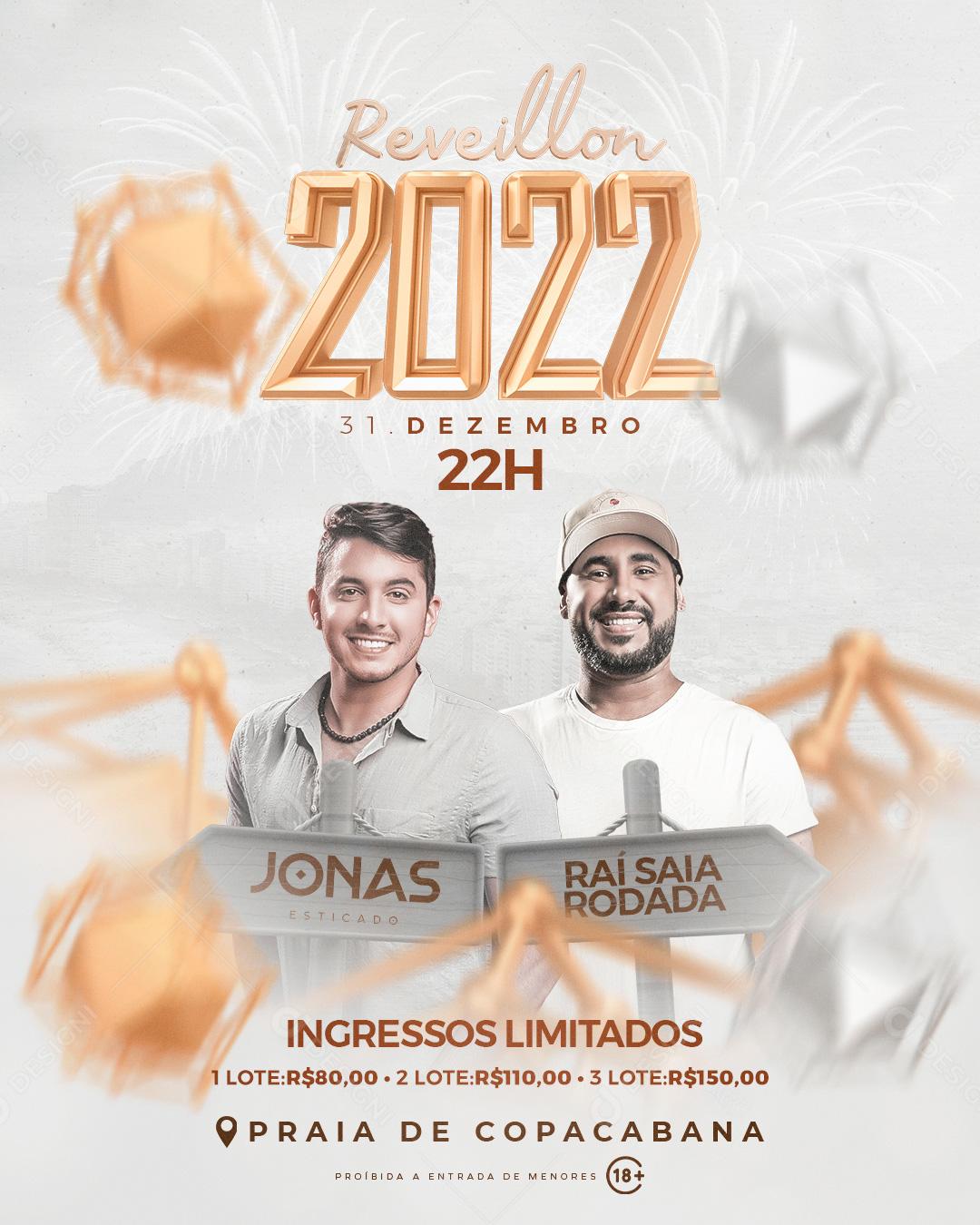 Flyer Show De Ano Novo Social Media PSD Editável