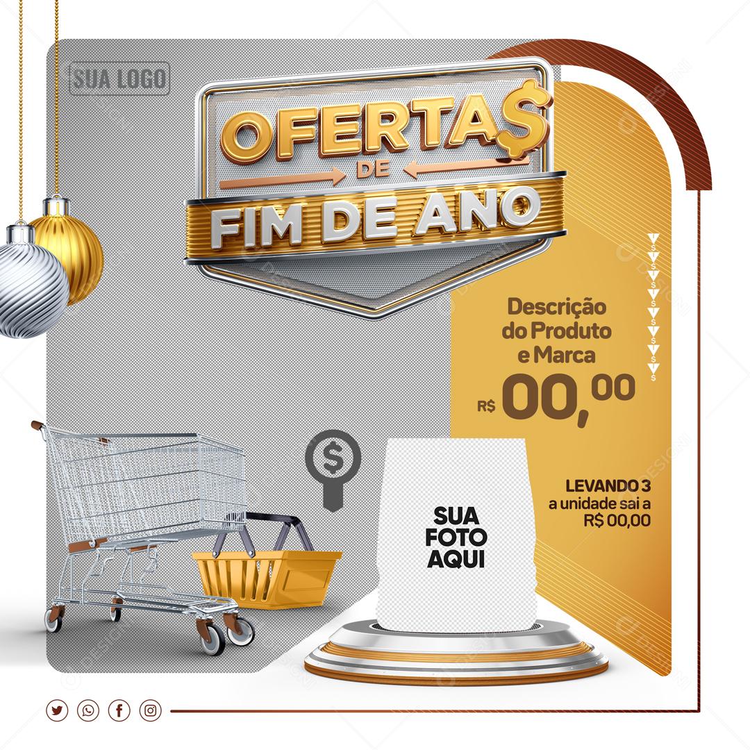 Ofertas De Fim De Ano Social Media PSD Editável